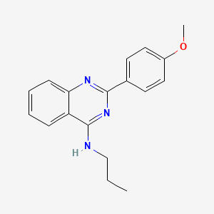 molecular formula C18H19N3O B11259915 2-(4-methoxyphenyl)-N-propylquinazolin-4-amine 