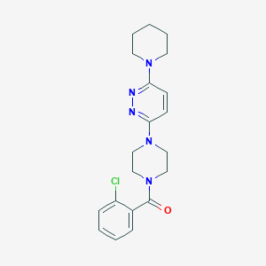 molecular formula C20H24ClN5O B11259946 3-[4-(2-Chlorobenzoyl)piperazin-1-YL]-6-(piperidin-1-YL)pyridazine 