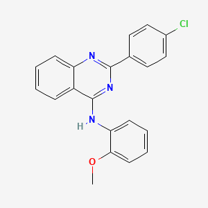 molecular formula C21H16ClN3O B11260219 2-(4-chlorophenyl)-N-(2-methoxyphenyl)quinazolin-4-amine 
