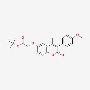 molecular formula C23H24O6 B11260350 tert-butyl {[3-(4-methoxyphenyl)-4-methyl-2-oxo-2H-chromen-6-yl]oxy}acetate 