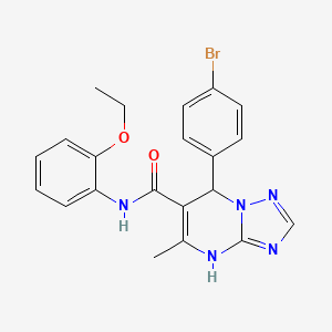 molecular formula C21H20BrN5O2 B11260572 7-(4-bromophenyl)-N-(2-ethoxyphenyl)-5-methyl-4,7-dihydro[1,2,4]triazolo[1,5-a]pyrimidine-6-carboxamide 