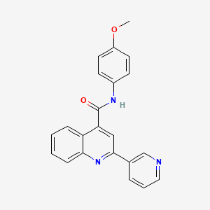 molecular formula C22H17N3O2 B11260806 N-(4-methoxyphenyl)-2-(pyridin-3-yl)quinoline-4-carboxamide 