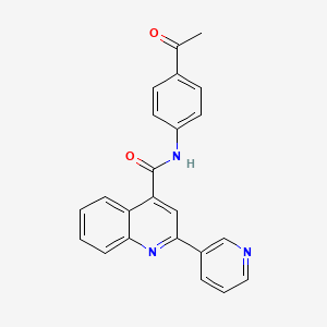 molecular formula C23H17N3O2 B11260836 N-(4-acetylphenyl)-2-(pyridin-3-yl)quinoline-4-carboxamide 