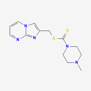 molecular formula C13H17N5S2 B11260863 Imidazo[1,2-a]pyrimidin-2-ylmethyl 4-methylpiperazine-1-carbodithioate 