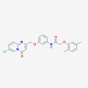molecular formula C25H22ClN3O4 B11261077 N-[3-({7-Chloro-4-oxo-4H-pyrido[1,2-A]pyrimidin-2-YL}methoxy)phenyl]-2-(2,5-dimethylphenoxy)acetamide 
