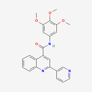 molecular formula C24H21N3O4 B11261307 2-(pyridin-3-yl)-N-(3,4,5-trimethoxyphenyl)quinoline-4-carboxamide 