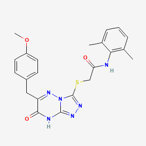 molecular formula C22H22N6O3S B11261563 N-(2,6-dimethylphenyl)-2-{[7-hydroxy-6-(4-methoxybenzyl)[1,2,4]triazolo[4,3-b][1,2,4]triazin-3-yl]sulfanyl}acetamide 