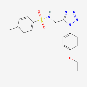 molecular formula C17H19N5O3S B11261565 N-((1-(4-ethoxyphenyl)-1H-tetrazol-5-yl)methyl)-4-methylbenzenesulfonamide 