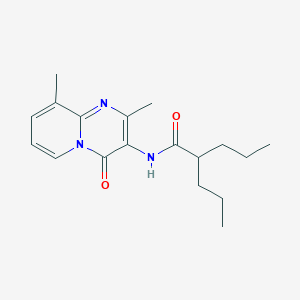 molecular formula C18H25N3O2 B11261703 N-{2,9-Dimethyl-4-oxo-4H-pyrido[1,2-A]pyrimidin-3-YL}-2-propylpentanamide 