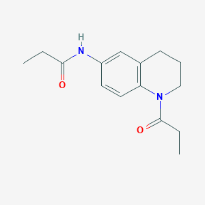 molecular formula C15H20N2O2 B11261746 N-(1-propionyl-1,2,3,4-tetrahydroquinolin-6-yl)propionamide 