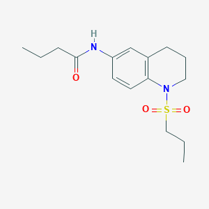 molecular formula C16H24N2O3S B11261968 N-(1-(propylsulfonyl)-1,2,3,4-tetrahydroquinolin-6-yl)butyramide 