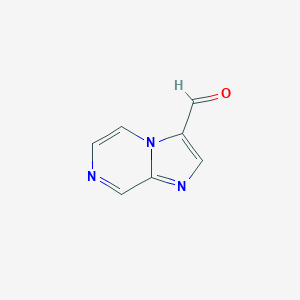 molecular formula C7H5N3O B011262 Imidazo[1,2-a]pyrazine-3-carbaldehyde CAS No. 106012-58-2