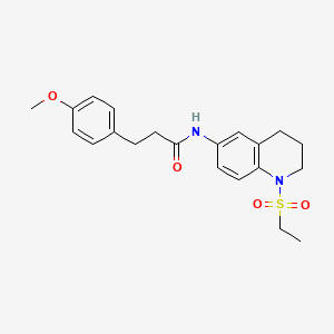 molecular formula C21H26N2O4S B11262132 N-(1-(ethylsulfonyl)-1,2,3,4-tetrahydroquinolin-6-yl)-3-(4-methoxyphenyl)propanamide 