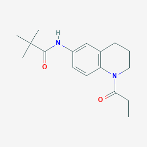 molecular formula C17H24N2O2 B11262509 N-(1-propionyl-1,2,3,4-tetrahydroquinolin-6-yl)pivalamide 