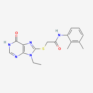 molecular formula C17H19N5O2S B11262545 N-(2,3-dimethylphenyl)-2-[(9-ethyl-6-oxo-6,9-dihydro-1H-purin-8-yl)sulfanyl]acetamide 