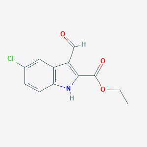 molecular formula C12H10ClNO3 B112626 ethyl 5-chloro-3-formyl-1H-indole-2-carboxylate CAS No. 43142-76-3