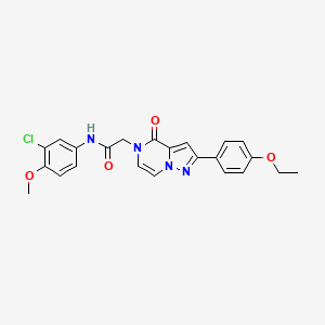 molecular formula C23H21ClN4O4 B11262703 N-(3-chloro-4-methoxyphenyl)-2-[2-(4-ethoxyphenyl)-4-oxopyrazolo[1,5-a]pyrazin-5(4H)-yl]acetamide 