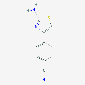 molecular formula C10H7N3S B112633 4-(2-氨基-1,3-噻唑-4-基)苯甲腈 CAS No. 436151-85-8