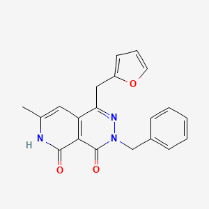 molecular formula C20H17N3O3 B11263683 3-benzyl-1-(furan-2-ylmethyl)-7-methylpyrido[3,4-d]pyridazine-4,5(3H,6H)-dione 