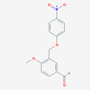molecular formula C15H13NO5 B112637 4-Methoxy-3-[(4-nitrophenoxy)methyl]benzaldehyde CAS No. 438530-72-4