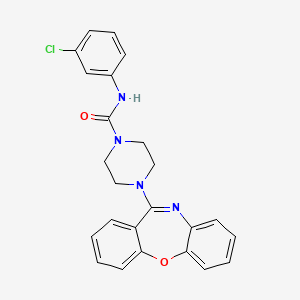 molecular formula C24H21ClN4O2 B11264189 N-(3-chlorophenyl)-4-(dibenzo[b,f][1,4]oxazepin-11-yl)piperazine-1-carboxamide 