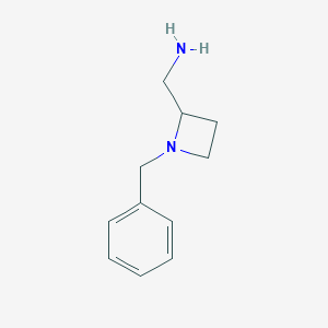 molecular formula C11H16N2 B112649 (1-Benzylazetidin-2-yl)methanamine CAS No. 46193-94-6