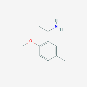 molecular formula C10H15NO B011265 1-(2-Methoxy-5-methylphenyl)ethanamine CAS No. 104338-22-9