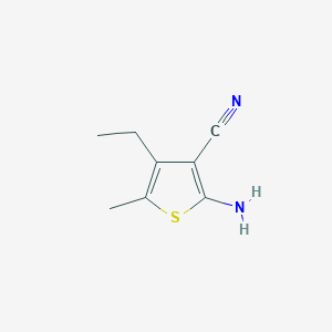 molecular formula C8H10N2S B112652 2-Amino-4-ethyl-5-methylthiophene-3-carbonitrile CAS No. 4651-92-7