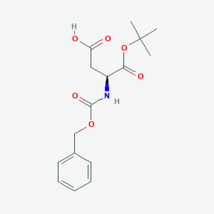 molecular formula C16H21NO6 B112655 (S)-3-(((Benzyloxy)carbonyl)amino)-4-(tert-butoxy)-4-oxobutanoic acid CAS No. 47307-26-6