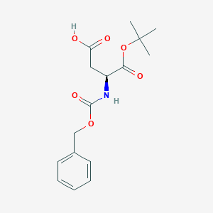 molecular formula C16H21NO6 B112655 (S)-2-Benzyloxycarbonylamino-succinic Acid 1-tert-butyl Ester CAS No. 47307-26-6