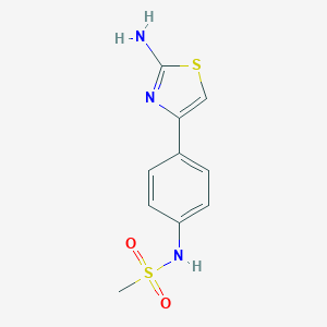 molecular formula C10H11N3O2S2 B112660 N-[4-(2-氨基-4-噻唑基)苯基]甲磺酰胺 CAS No. 476338-85-9