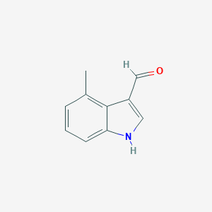 molecular formula C10H9NO B112661 4-甲基-1H-吲哚-3-甲醛 CAS No. 4771-48-6