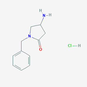molecular formula C11H15ClN2O B112666 4-Amino-1-benzylpyrrolidin-2-one hydrochloride CAS No. 478832-05-2