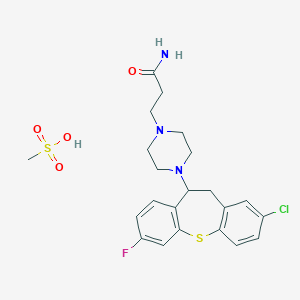 molecular formula C22H27ClFN3O4S2 B011267 Cloflumide CAS No. 104821-37-6