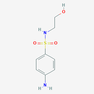 molecular formula C8H12N2O3S B112673 4-amino-N-(2-hydroxyethyl)benzenesulfonamide CAS No. 4862-94-6