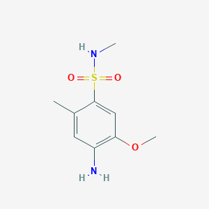 molecular formula C9H14N2O3S B112678 4-amino-5-methoxy-N,2-dimethylbenzenesulfonamide CAS No. 49564-57-0