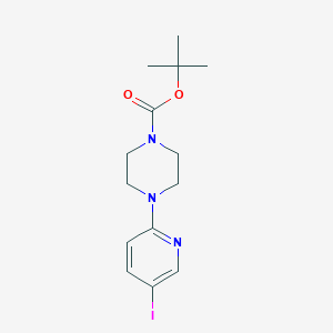 molecular formula C14H20IN3O2 B112684 叔丁基 4-(5-碘吡啶-2-基)哌嗪-1-羧酸酯 CAS No. 497915-42-1