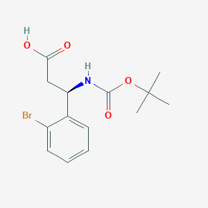 molecular formula C14H18BrNO4 B112691 Boc-(R)-3-Amino-3-(2-bromo-phenyl)-propionic acid CAS No. 500789-07-1