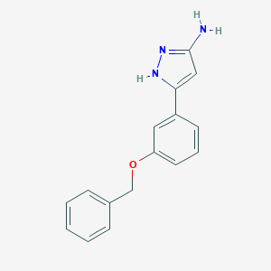 molecular formula C16H15N3O B112693 3-[3-(benzyloxy)phenyl]-1H-pyrazol-5-amine CAS No. 502132-95-8