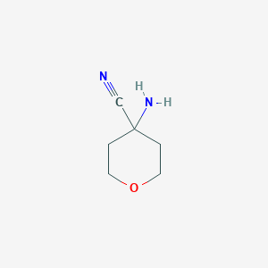 molecular formula C6H10N2O B112695 4-Aminooxane-4-carbonitrile CAS No. 50289-12-8