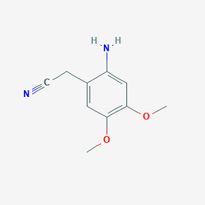 molecular formula C10H12N2O2 B112700 2-(2-Amino-4,5-dimethoxyphenyl)acetonitrile CAS No. 50546-80-0