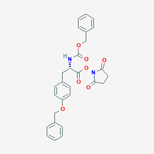 molecular formula C28H26N2O7 B112733 Benzyl (S)-(2-((2,5-dioxo-1-pyrrolidinyl)oxy)-2-oxo-1-((4-(benzyloxy)phenyl)methyl)ethyl)carbamate CAS No. 52773-66-7