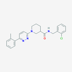 molecular formula C24H25ClN4O B11273581 N-(2-chlorobenzyl)-1-(6-(o-tolyl)pyridazin-3-yl)piperidine-3-carboxamide 