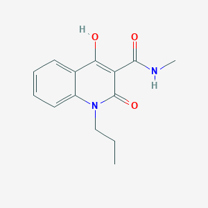 molecular formula C14H16N2O3 B11273713 4-hydroxy-N-methyl-2-oxo-1-propyl-1,2-dihydroquinoline-3-carboxamide 