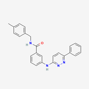 molecular formula C25H22N4O B11274205 N-[(4-methylphenyl)methyl]-3-[(6-phenylpyridazin-3-yl)amino]benzamide 