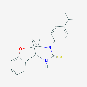 molecular formula C20H22N2OS B11274639 2-methyl-3-[4-(propan-2-yl)phenyl]-2,3,5,6-tetrahydro-4H-2,6-methano-1,3,5-benzoxadiazocine-4-thione 