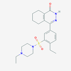 molecular formula C22H30N4O3S B11274942 4-{4-ethyl-3-[(4-ethylpiperazin-1-yl)sulfonyl]phenyl}-5,6,7,8-tetrahydrophthalazin-1(2H)-one 