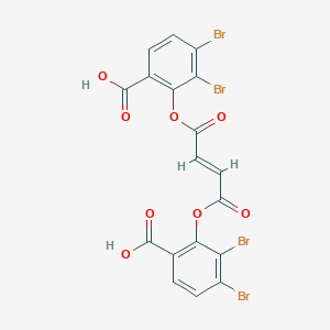 molecular formula C18H14Br4O6-2 B011275 Bis(2,3-dibromosalicyl)fumarate CAS No. 106044-07-9