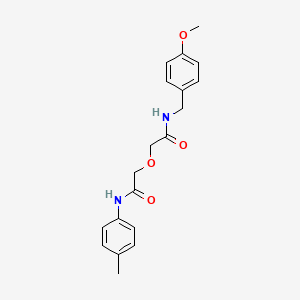molecular formula C19H22N2O4 B11275205 2-{2-[(4-methoxybenzyl)amino]-2-oxoethoxy}-N-(4-methylphenyl)acetamide 