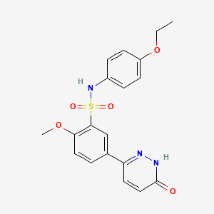 molecular formula C19H19N3O5S B11275216 N-(4-ethoxyphenyl)-2-methoxy-5-(6-oxo-1,6-dihydropyridazin-3-yl)benzenesulfonamide 